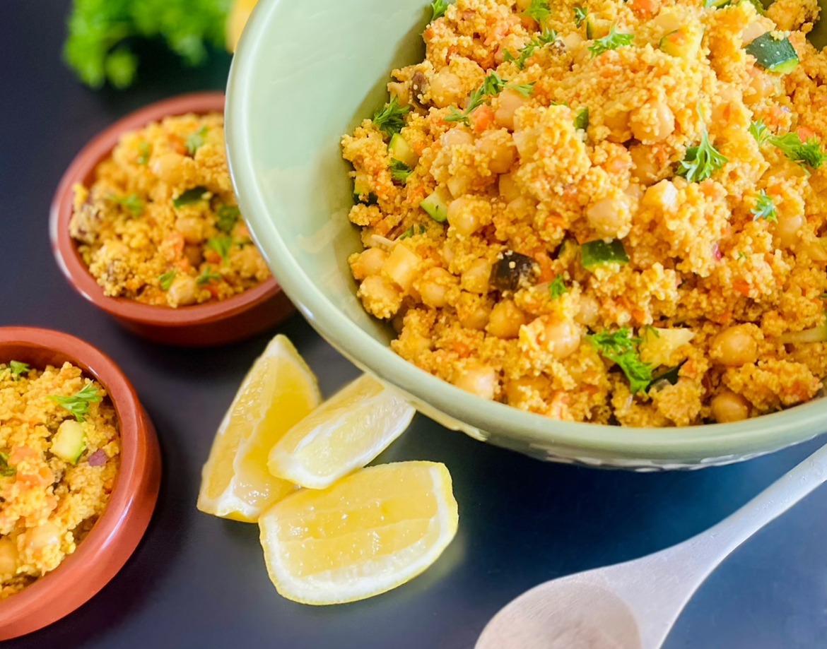 Couscous d'inspiration marocaine